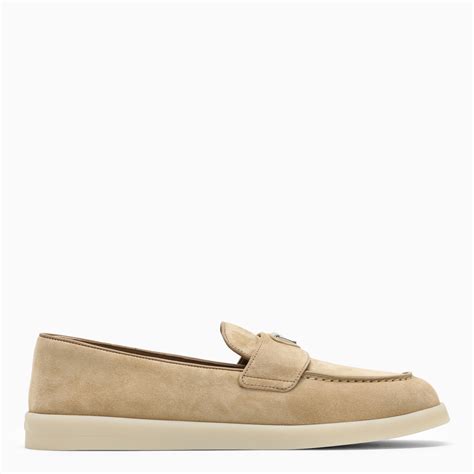 prada tan loafers